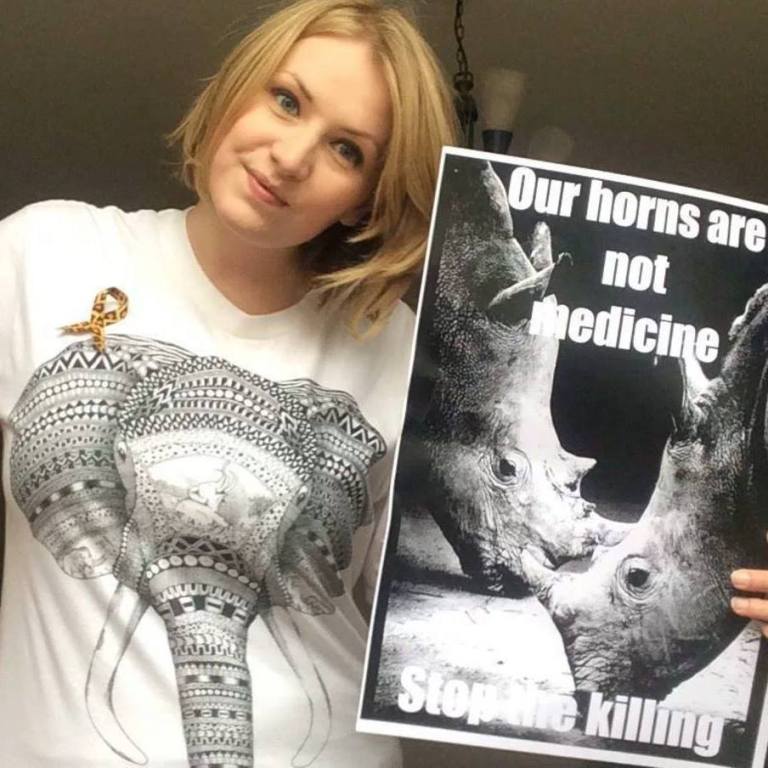 rhino horn campaign-Kate on Conservation 2